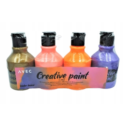 Farby akrylowe zestaw 4 szt x 150 ml perłowe 018