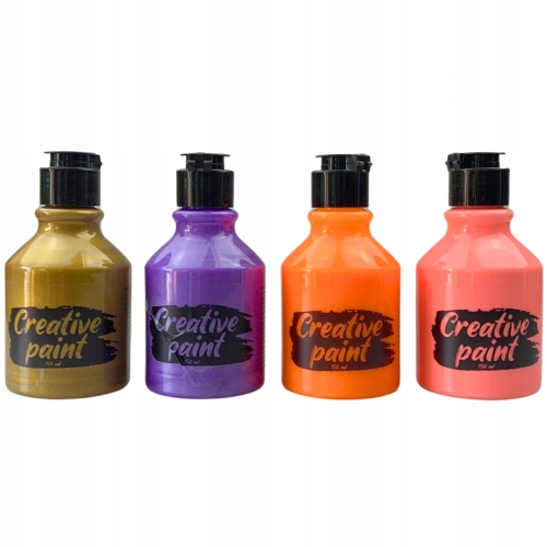 Farby akrylowe zestaw 4 szt x 150 ml perłowe 018
