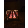 Lustrzany szklany świecznik 3D tealight glamour x4