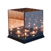 Lustrzany szklany świecznik 3D tealight glamour x4