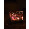 Lustrzany szklany świecznik 3D tealight glamour x4