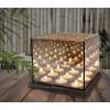 Lustrzany szklany świecznik 3D tealight glamour x4