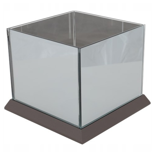 Lustrzany szklany świecznik 3D tealight glamour x4