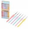 6x profesjonalne kolorowe miękkie szydełka ergonomiczne od 2.0 do 6.0mm 95