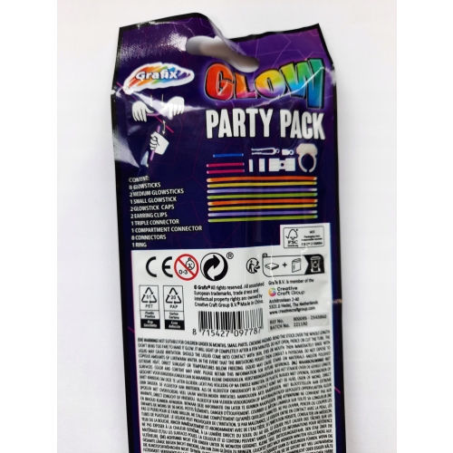 IMPREZOWY ZESTAW ŚWIECĄCY w nocy PARTY GLOW na każdą okazję 23 elementy 36