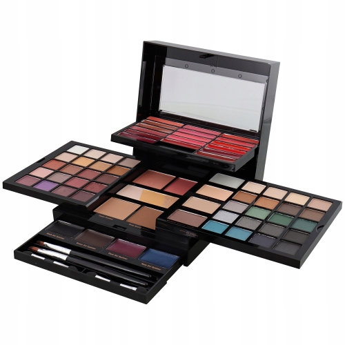 Zestaw paleta kasetka do makijażu z lusterkiem 72 el. Max&More Vegan 16
