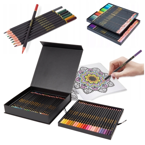 Profesjonalne Kredki ołówkowe 46 sztuk magnetyczne etui Craft Sensations 16