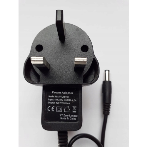ZASILACZ VTL1511B 12V 1500mA DEKODERY SATELITARNE SPRZĘT RTY AGD ANGIELSKI