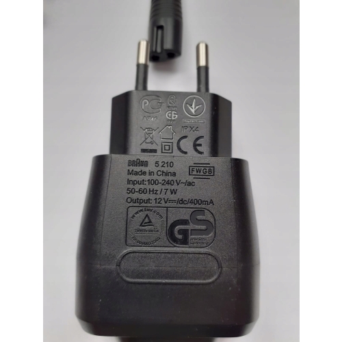 ZASILACZ BRAUN 5210 12V 400mA 7W MASZYNKI DO GOLENIA ORYGINALNA IPX4 BRAUN