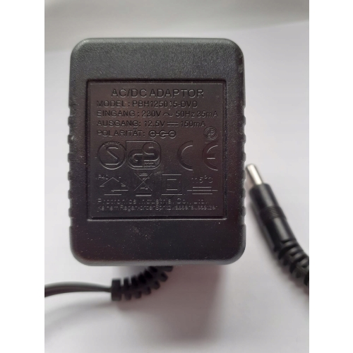 ZASILACZ PBH125015-DVD 12,5V 150mA DEKODERY SATELITARNE SPRZĘT RTY AGD NOWY