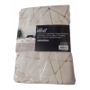 OBRUS VELVET AKSAMITNY WELUROWY GLAMOUR 145/250 CM KREMOWY WZÓR ZŁOTY STYL