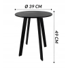 STOLIK KAWOWY OKRĄGŁY METALOWY SKŁADANY LOFT 40 x 49cm Kolor jasny zielony