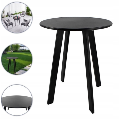 STOLIK KAWOWY OKRĄGŁY METALOWY SKŁADANY LOFT 40 x 49cm Kolor jasny zielony
