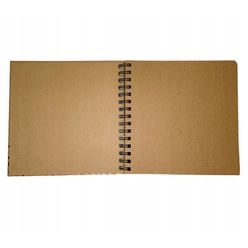ALBUM DO SCRAPPINGU SCRAPBOOKING ozdobny czarny 20 x 20 cm 50 kart 200 GSM