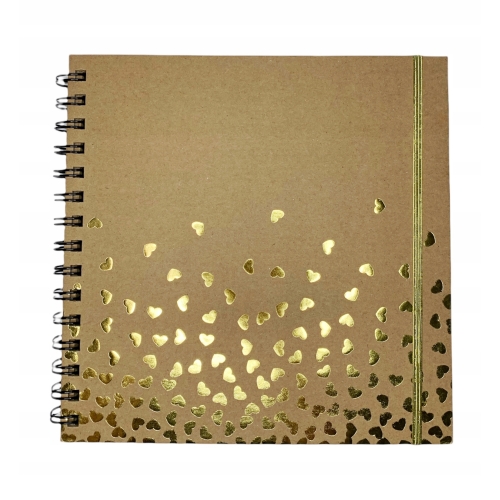 ALBUM DO SCRAPPINGU SCRAPBOOKING ozdobny czarny 20 x 20 cm 50 kart 200 GSM