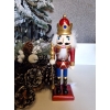 Dziadek do orzechów figurka drewniana świąteczna Kolekcja 25 cm KRÓL Berło