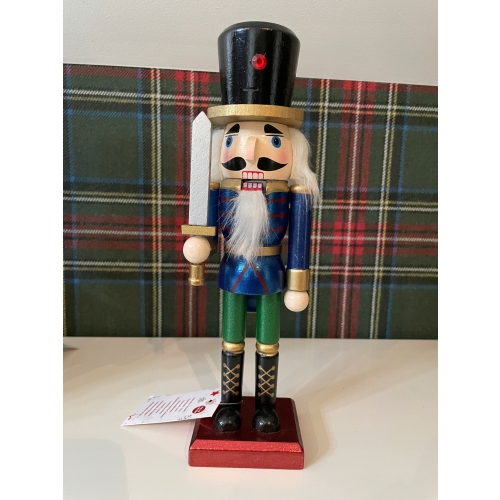 Dziadek do orzechów figurka drewniana świąteczna Kolekcja 25 cm KRÓL Berło