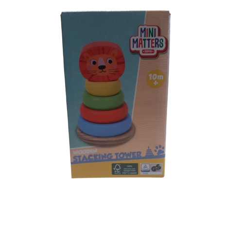 UKŁADANKA EDUKACYJNA PIRAMIDKA WIEŻA SORTER KLOCKI MINI MATTERS ZESTAW 6 EL