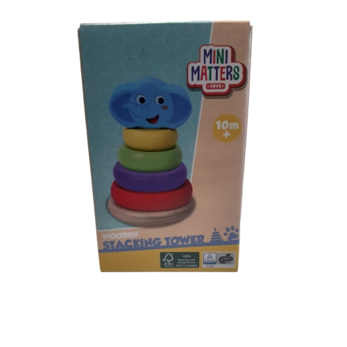 UKŁADANKA EDUKACYJNA PIRAMIDKA WIEŻA SORTER KLOCKI MINI MATTERS ZESTAW 6 EL