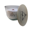Świeca z drewnianym knotem i podstawą Sandalwood TreeWick 50h PALENIA 370g