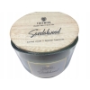 Świeca z drewnianym knotem i podstawą Sandalwood TreeWick 50h PALENIA 370g