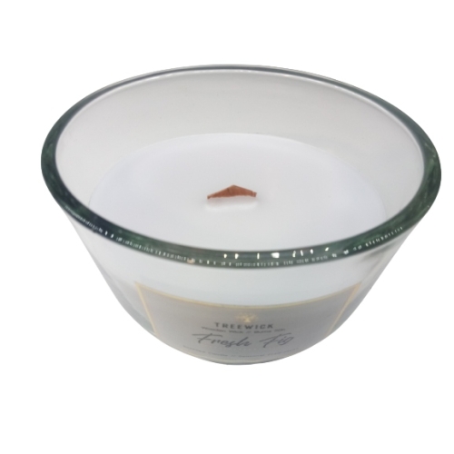 Świeca z drewnianym knotem i podstawą Sandalwood TreeWick 50h PALENIA 370g