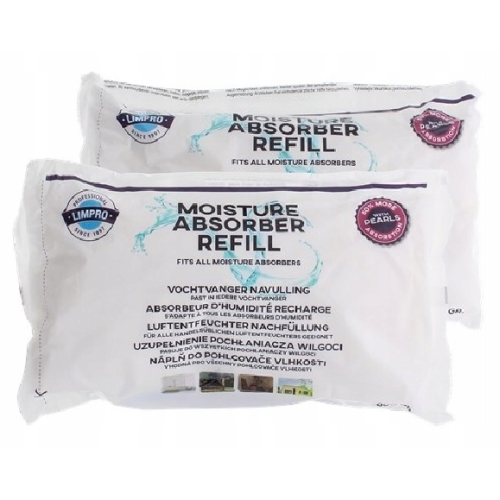 WKŁAD DO POCHŁANIACZA WILGOCI 2 x 900g LIMPRO UNIWERSALNY 50% WIĘCEJ PEREŁ