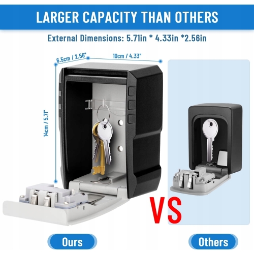 SEJF na Klucze zewnętrzny Kasetka na Szyfr Kod VIP FULL Metal WZMOCNIONY 17