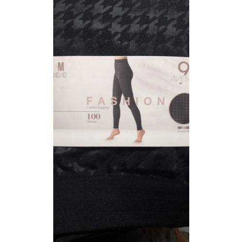 LEGGINSY TERMOAKTYWNE DLA PAŃ CIEPŁE ROZCIĄGLIWE Z MODNYM WZOREM ROZMIAR M