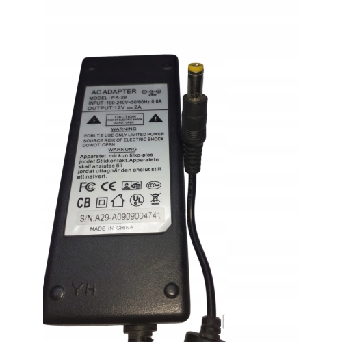 ZASILACZ MODEL PA-29 12V2A DEKODERY SPRZĘT RTV AGD WYSOKA JAKOŚĆ NOWY MOCNY