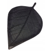 PATERA CZARNA METALOWA DUŻA 30 CM X 15 CM loft LIŚĆ DEKORACYJNY ALUMINIUM