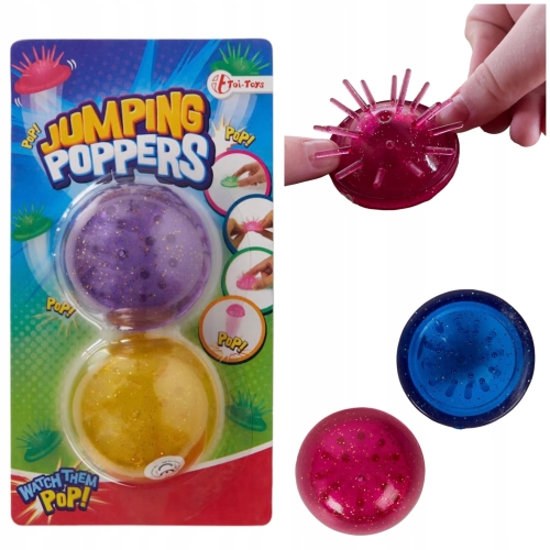 Wyskakujące meduzy hop Toi-toys zabawka dla dzieci 2 SZT niebieski i fiolet