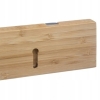 Wieszak ścienny COAT RACK NATURALNE DREWNO BAMBUSOWE 4 HACZYKI ALUMINIOWE J