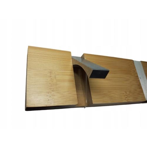 Wieszak ścienny COAT RACK NATURALNE DREWNO BAMBUSOWE 4 HACZYKI ALUMINIOWE J