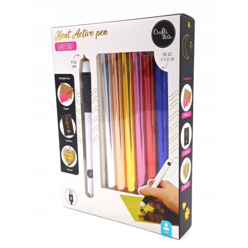 Pióro termiczne do złoceń długopis HOT FOIL 6x folia 15 x 122 cm CRAFT 40