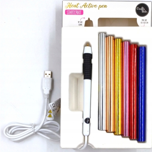 Pióro termiczne do złoceń długopis HOT FOIL 6x folia 15 x 122 cm CRAFT 40