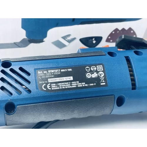 Szlifierka wielofunkcyjna Ferm 250W OTM1017 DO PRECYZYJNYCH PRAC AKCESORIA