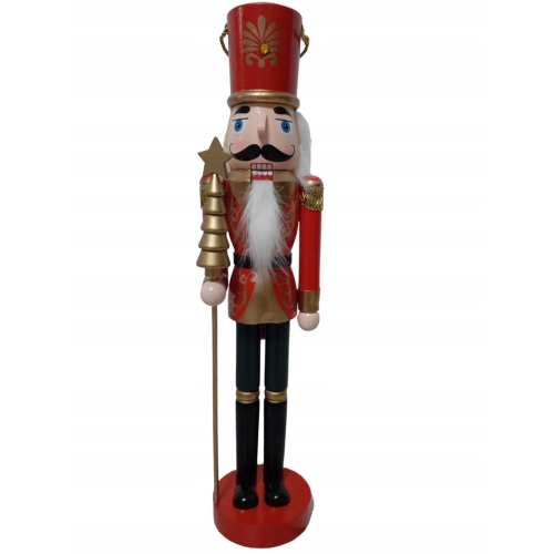 DZIADEK DO ORZECHÓW PIĘKNA FIGURKA ŚWIĄTECZNA DREWNIANA ŻOŁNIERZ 50 CM