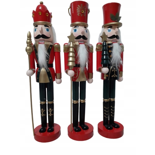 DZIADEK DO ORZECHÓW PIĘKNA FIGURKA ŚWIĄTECZNA DREWNIANA ŻOŁNIERZ 50 CM