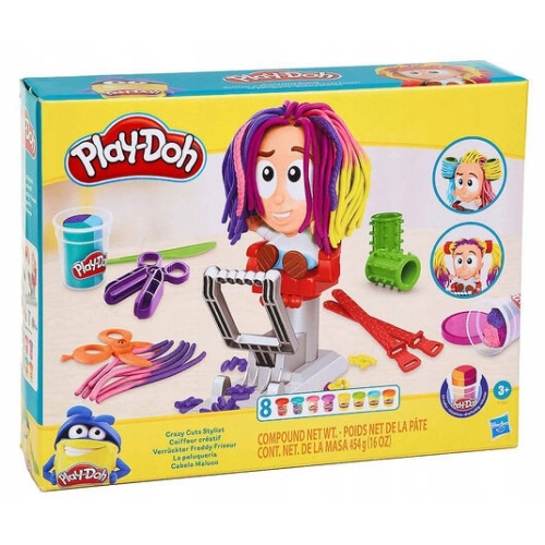 PLAY-DOH F1260 CIASTOLINA ZESTAW SZALONY FRYZJER+8 TUB F1260 NA PREZENT