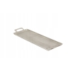 METALOWA TACA DEKORACYJNA W KOLORZE SREBRNYM DUŻA 16,5 cm x 54 cm x 3 cm 58
