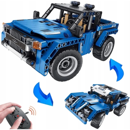 KLOCKI TRANSFORMING SAMOCHÓD ZDALNIE STEROWANY 2w1 378 ELEMENTY ELEFUN XXXL