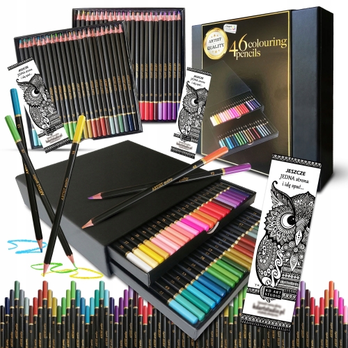 Kredki kolorowe ołówkowe firma Craft Sensations zestaw 46 szt.box nr. 37-82