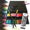 Kredki kolorowe ołówkowe 46 szt.box firma Craft Sensations zestaw nr. 37-82