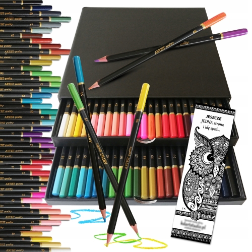 Kredki kolorowe ołówkowe 46 szt.box firma Craft Sensations zestaw nr. 37-82
