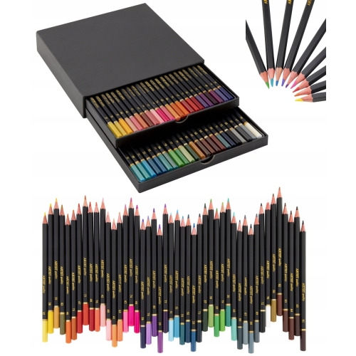 Kredki kolorowe ołówkowe 46 szt.box firma Craft Sensations zestaw nr. 37-82