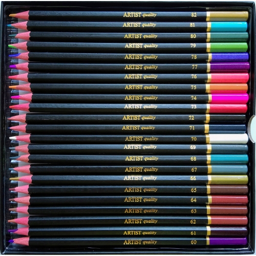 Kredki kolorowe ołówkowe 46 szt.box firma Craft Sensations zestaw nr. 37-82