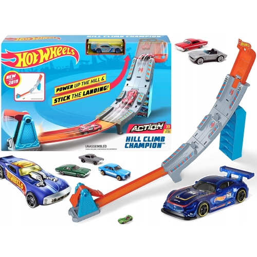 Tor samochodowy Hot Wheels Wyścig pod Górę ZÓŁTY SAMOCHODZIK GBF83 4+