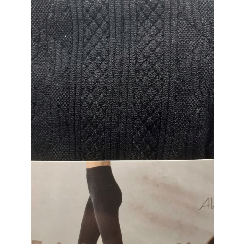 LEGGINSY TERMOAKTYWNE DLA PAŃ CIEPŁE ROZCIĄGLIWE Z MODNYM WZOREM ROZMIAR XL