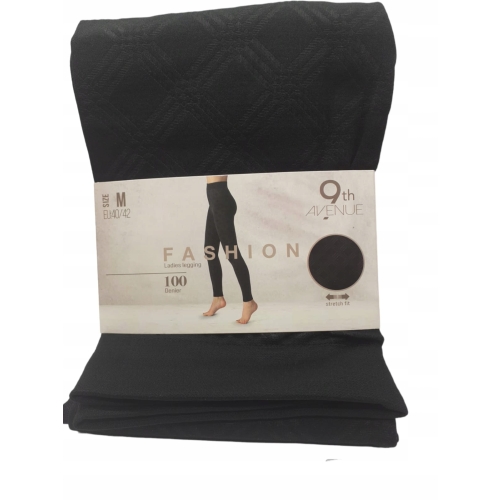 LEGGINSY TERMOAKTYWNE DLA PAŃ CIEPŁE ROZCIĄGLIWE Z MODNYM WZOREM ROZMIAR M